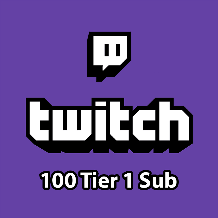Twitch - 100 Tier 1 Gifted Sub
